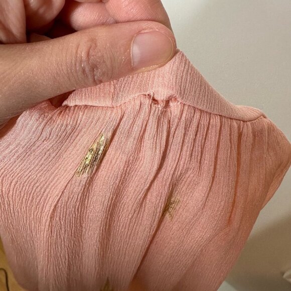 FOR Love & Lemons Pink Gilded  Start Maxi Dress Size Small - Picture 9 of 10